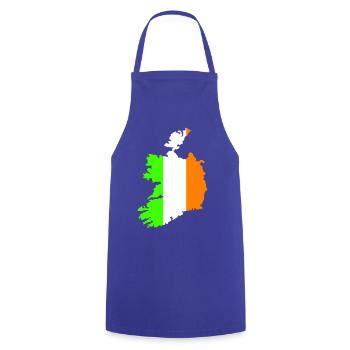Pays d’Irlande - Tablier de cuisine - bleu royal - Devant - AI Model Male 185 dark (185cm)
