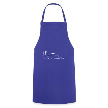 t-rest cute dino dinosaur - Tablier de cuisine - bleu royal - Devant - AI Model Male 185 dark (185cm)