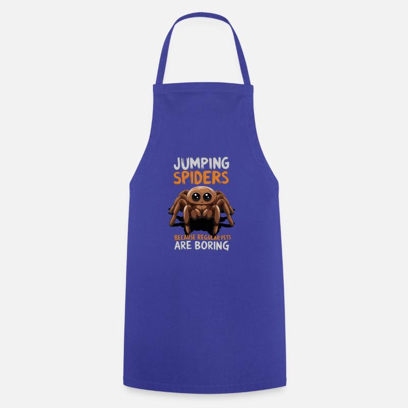 jumping spiders because regular pets are boring - Kochschürze - Royalblau