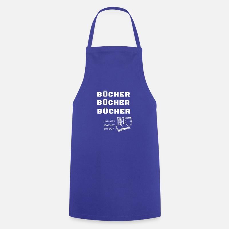 BÜCHER ,BÜCHER, - Kochschürze - Royalblau