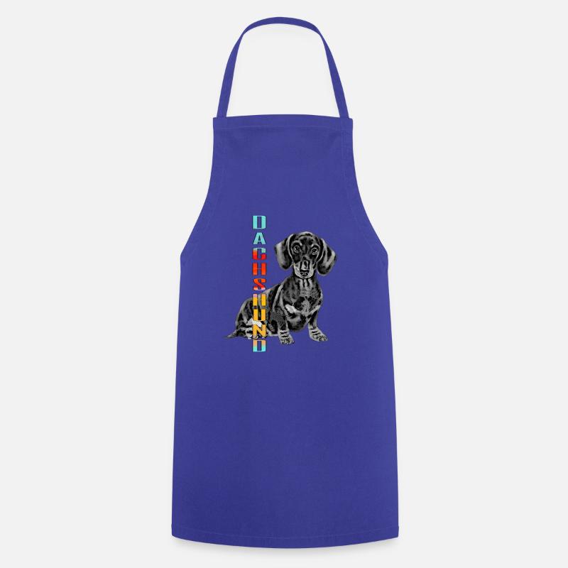 Dachshund - Cooking Apron - royal blue