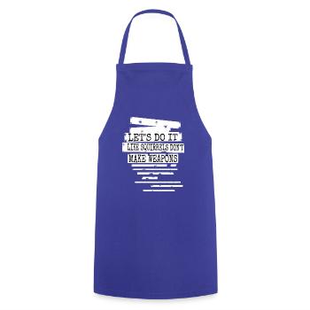 funny quote cool global peace anti war gift family - Cooking Apron - royal blue - Front - AI Model Male 185 dark (185cm)