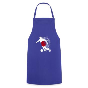 National Team Japan Football World Cup - Cooking Apron - royal blue - Front - AI Model Male 185 dark (185cm)