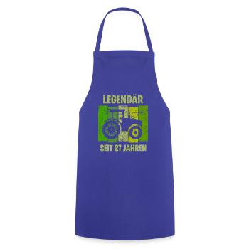 27 Geburtstag Geschenk 27. Landwirt Spruch - Kochschürze - Royalblau - Vorne - AI Model Male 185 dark (185cm)