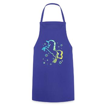 Licorne Hommes Femmes - Tablier de cuisine - bleu royal - Devant - AI Model Male 185 dark (185cm)