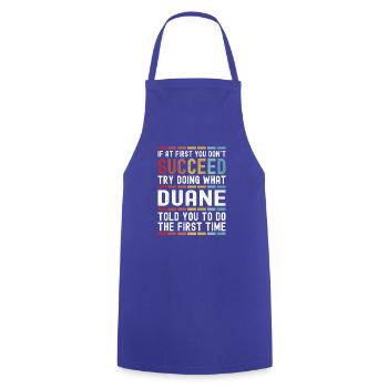 Duane Name Personalisiert Lustig Geburtstag Weihnachten - Kochschürze - Royalblau - Vorne - AI Model Male 185 dark (185cm)