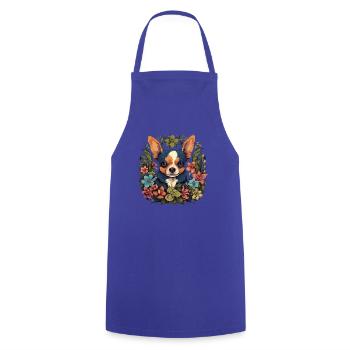 Cadeau de chien Chihuahua - Tablier de cuisine - bleu royal - Devant - AI Model Male 185 dark (185cm)