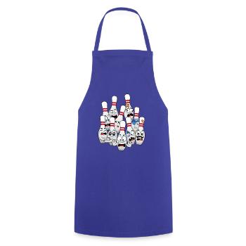 Bowler Sport Hobby Bowling Pin - Cooking Apron - royal blue - Front - AI Model Male 185 dark (185cm)