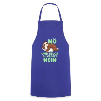 Nö Und Bevor Du Fragst Nein - Kochschürze - Royalblau - Vorne - AI Model Male 185 dark (185cm)