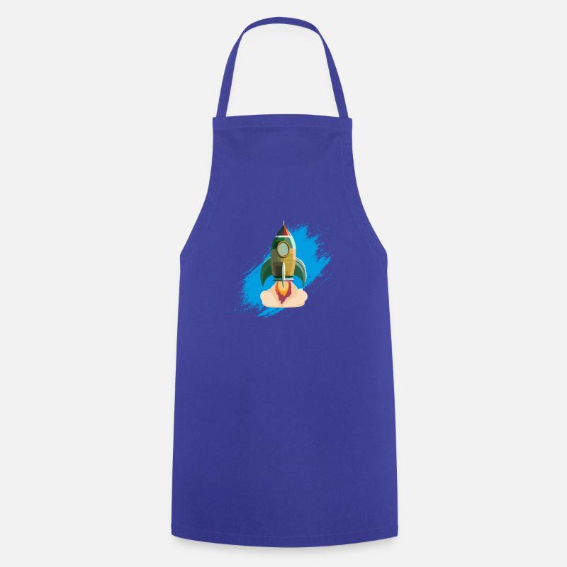 Lancement de la fusée - Tablier de cuisine - bleu royal