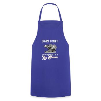 Fliegenfischer-design Für Bachforelle - Tablier de cuisine - bleu royal - Devant - AI Model Male 185 dark (185cm)