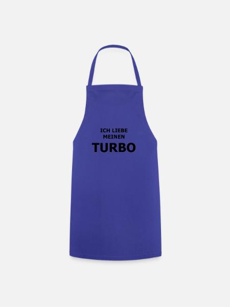 Ich liebe meinen Turbo - Kochschürze - Royalblau
