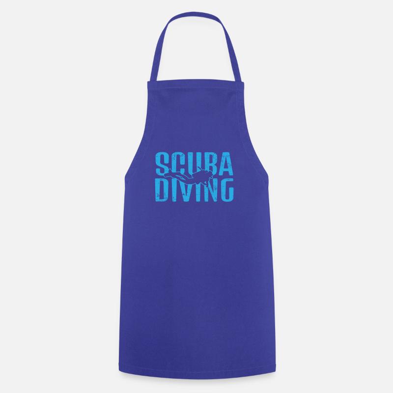 Scuba Diving - Tablier de cuisine - bleu royal