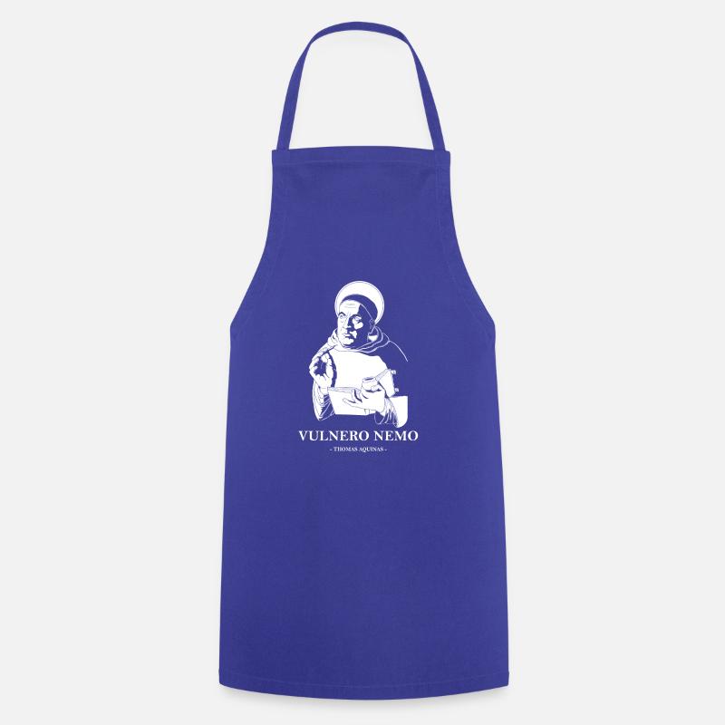 Vulnero Nemo Catholic Saint Thomas Aquinas Quote - Cooking Apron - royal blue