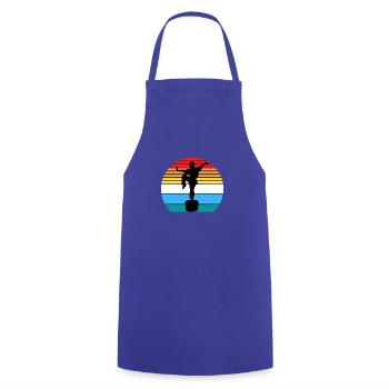 Karaté Vintage Arts Martiaux Kung-Fu Rétro - Tablier de cuisine - bleu royal - Devant - AI Model Male 185 dark (185cm)