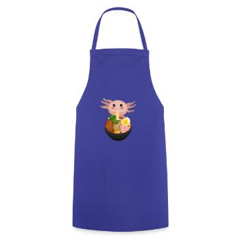 Ramen Axolotl Kawaii Anime Cuisine Japonaise Ados Lon - Tablier de cuisine - bleu royal - Devant - AI Model Male 185 dark (185cm)