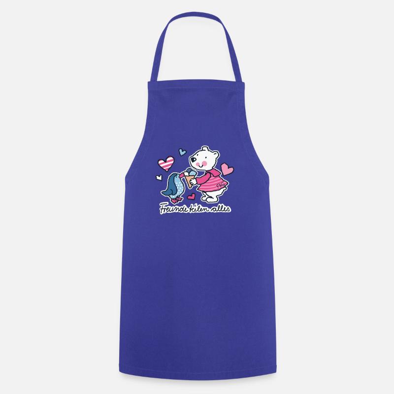 Friends share everything - Cooking Apron - royal blue