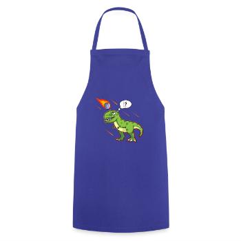 T-Rex Tyrannosaurus Rex Pierre Ciseaux Papier Dino - Tablier de cuisine - bleu royal - Devant - AI Model Male 185 dark (185cm)