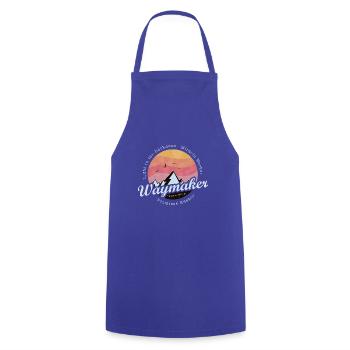 Waymaker Promise Keeper Miracle Worker - Jesus - Cooking Apron - royal blue - Front - AI Model Male 185 dark (185cm)