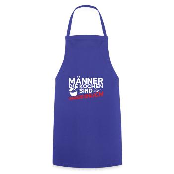 Männer die kochen sind unwiderstehlich - Kochschürze - Royalblau - Vorne - AI Model Male 185 dark (185cm)