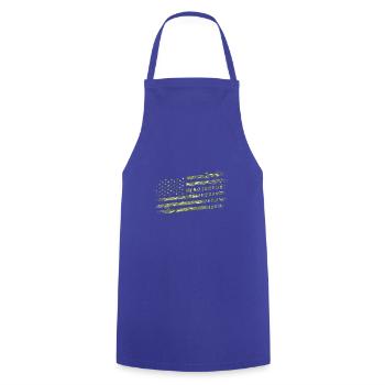 Husband Daddy Protector Hero Merica USA Flag - Cooking Apron - royal blue - Front - AI Model Male 185 dark (185cm)