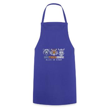 Bärtigermann Bär Tiger Mann Geschenk Bart Sprüche - Kochschürze - Royalblau - Vorne - AI Model Male 185 dark (185cm)