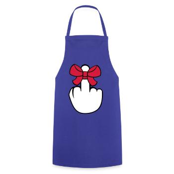 wichser mittelfinger zeigen beleidigen fick dich f - Kochschürze - Royalblau - Vorne - AI Model Male 185 dark (185cm)