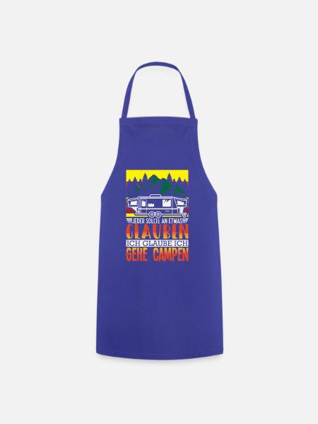 Camper Camping Wohnwagen Spruch - Kochschürze - Royalblau