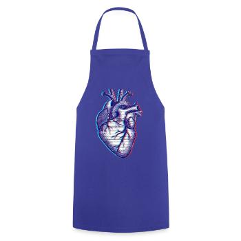 Anatomic Heart - Cooking Apron - royal blue - Front - AI Model Male 185 dark (185cm)