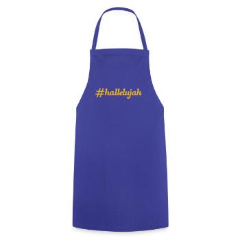 NOUVEAU -- Alléluia est la plus haute louange ! - Tablier de cuisine - bleu royal - Devant - AI Model Male 185 dark (185cm)