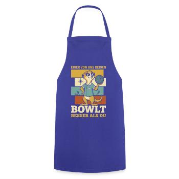 Bowling Erdmännchen Bowlt Besser Als Du Spruch - Kochschürze - Royalblau - Vorne - AI Model Male 185 dark (185cm)