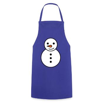 Snowman illustration for winter fashion - Cooking Apron - royal blue - Front - AI Model Male 185 dark (185cm)