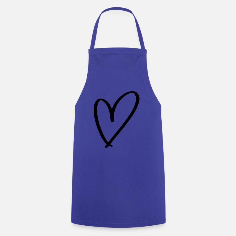 Heart handwritten - Cooking Apron - royal blue