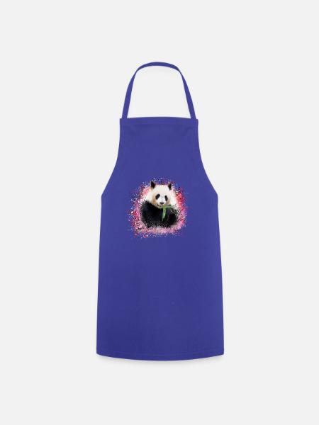 panda,pandabär,bunt,graffiti,malerei,pink - Kochschürze - Royalblau