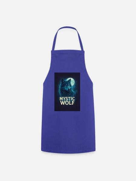 Mystic Wolf - Kochschürze - Royalblau