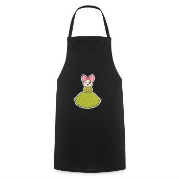 Tassel doll Stella - Cooking Apron - black - Front - AI Model Male 185 dark (185cm)