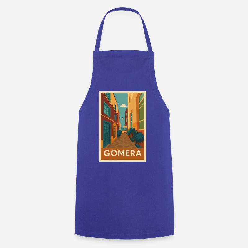 Affiche de rue de l’île de Gomera - Tablier de cuisine - bleu royal