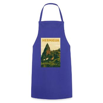 Hermigua - Cooking Apron - royal blue - Front - AI Model Male 185 dark (185cm)