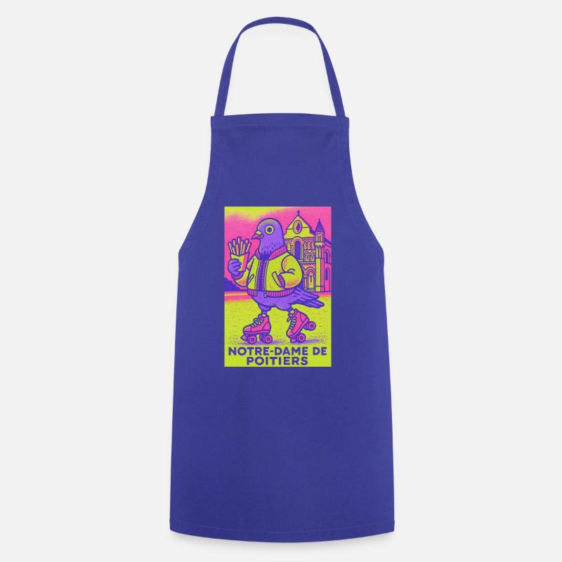 Neon_Pigeon_Roller-skater - Tablier de cuisine - bleu royal