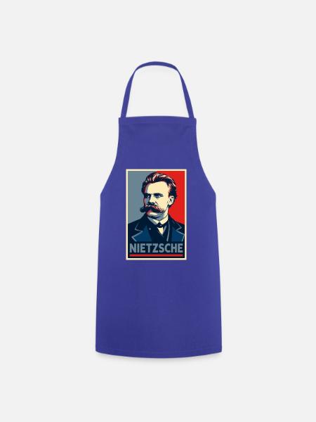 Nietzsche Pop-Art-Porträt - Kochschürze - Royalblau