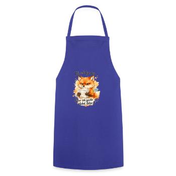 Ich mach das aber ich gucke dabei böse Fuchs - Kochschürze - Royalblau - Vorne - AI Model Male 185 dark (185cm)
