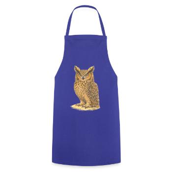 Uhu illustrierte Halloween-Atmosphäre - Kochschürze - Royalblau - Vorne - AI Model Male 185 dark (185cm)
