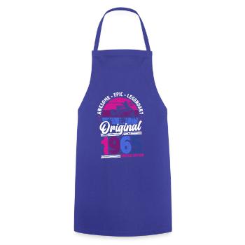 1965 Birthday Born In 1965 Retro Vintage - Cooking Apron - royal blue - Front - AI Model Male 185 dark (185cm)