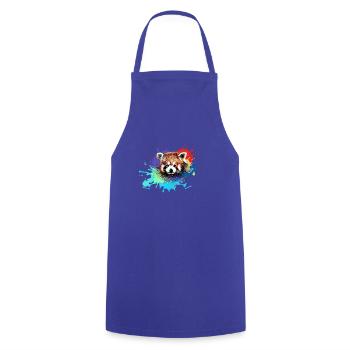 Roter panda ,Graffiti, Malerei,pandabär, bär, bunt - Kochschürze - Royalblau - Vorne - AI Model Male 185 dark (185cm)