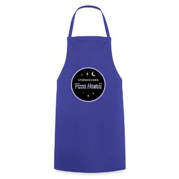 Sternzeichen Pizza Hawaii - Kochschürze - Royalblau - Vorne - AI Model Male 185 dark (185cm)