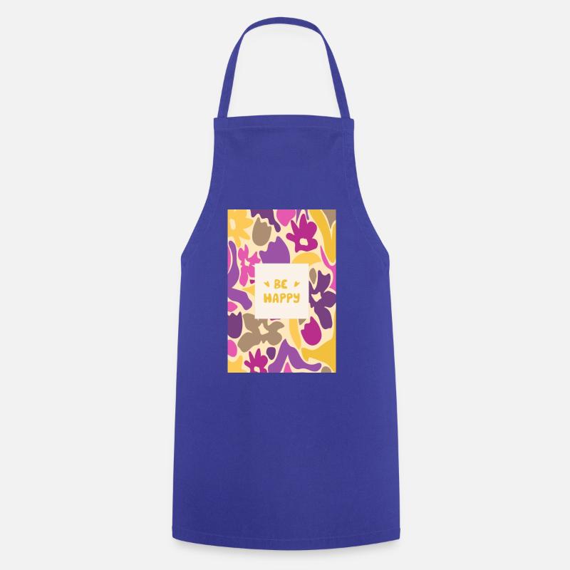 Be Happy - Cooking Apron - royal blue