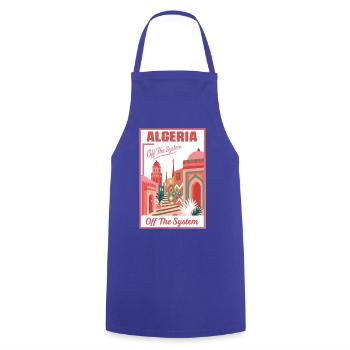 Algeria Off The System – Colorful Landscape - Cooking Apron - royal blue - Front - AI Model Male 185 dark (185cm)