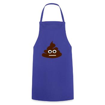 Poop - Kochschürze - Royalblau - Vorne - AI Model Male 185 dark (185cm)
