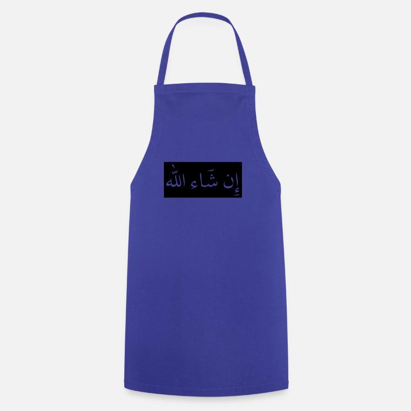 dans sha allah "si dieu veut" - Tablier de cuisine - bleu royal