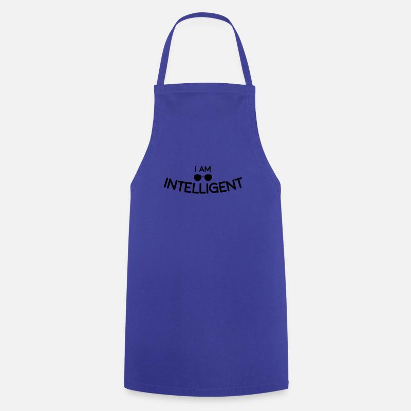 I am intelligent - Cooking Apron - royal blue